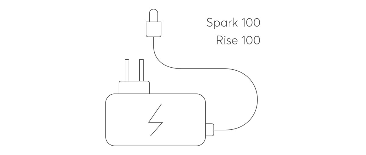 Bodyclock Rise 100 mains power adaptor