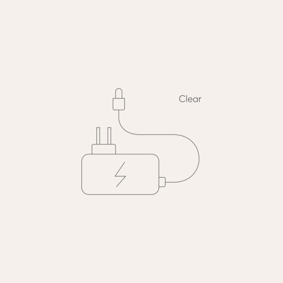 Clear mains power adaptor photo